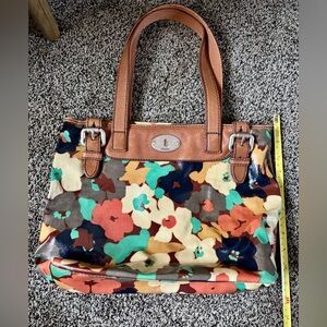 Fossil Floral Multicolor Tote Bag